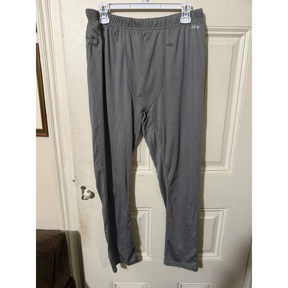 Cabelas Mens Large Regular Lightweight Base Layer Pants Gray Thermal Outdoor